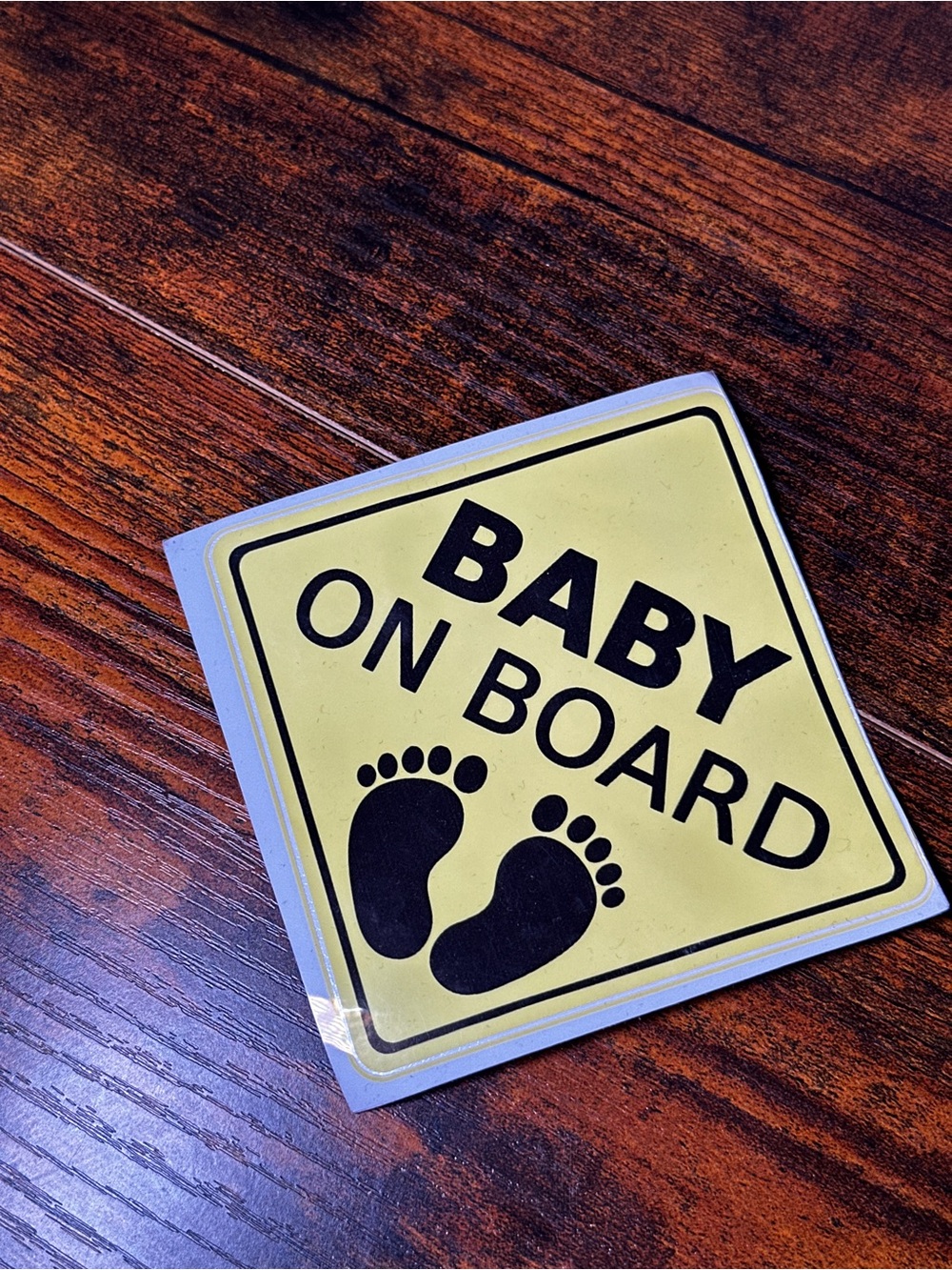 Baby On Board Yellow Car Sticker